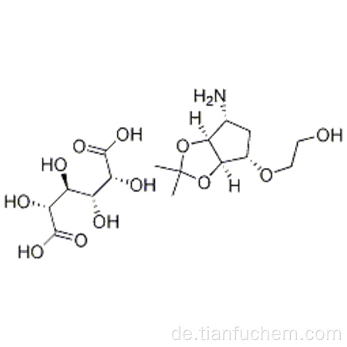 2 - ((3aR, 4S, 6R, 6aS) -6-Amino-2,2-dimethyltetrahydro-3aH-cyclopenta [d] [1,3] dioxol-4-yloxy) ethanol L-tatarinsäure CAS 376608-65- 0